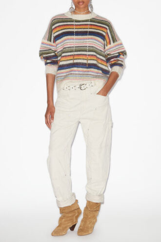 Drussell Striped Brushed Mohair Sweater
