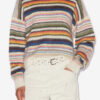 Drussell Striped Brushed Mohair Sweater Drussell Striped Brushed Mohair Sweater