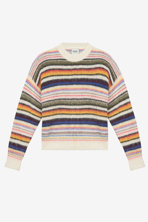 Drussell Striped Brushed Mohair Sweater Drussell Striped Brushed Mohair Sweater