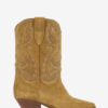 Duerto Embroidered Suede Calfskin Leather Cowboy Boots