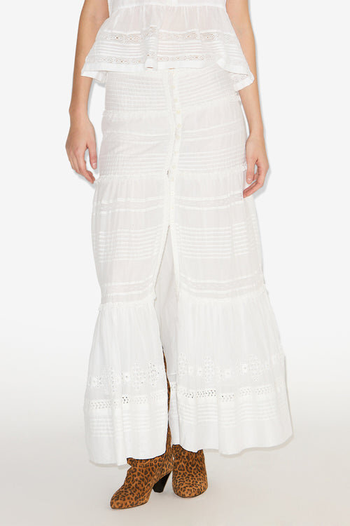 Dusta Long Elaborate Cotton Voile Skirt Dusta Long Elaborate Cotton Voile Skirt
