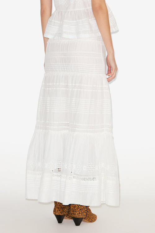 Dusta Long Elaborate Cotton Voile Skirt Dusta Long Elaborate Cotton Voile Skirt