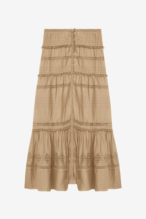Dusta Long Elaborate Cotton Voile Skirt Dusta Long Elaborate Cotton Voile Skirt