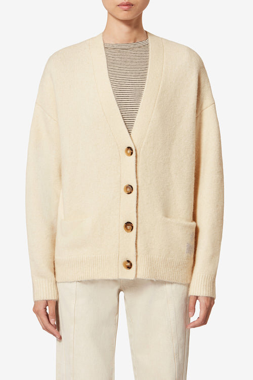 Eborah Alpaca Cardigan with Logo Eborah Alpaca Cardigan with Logo