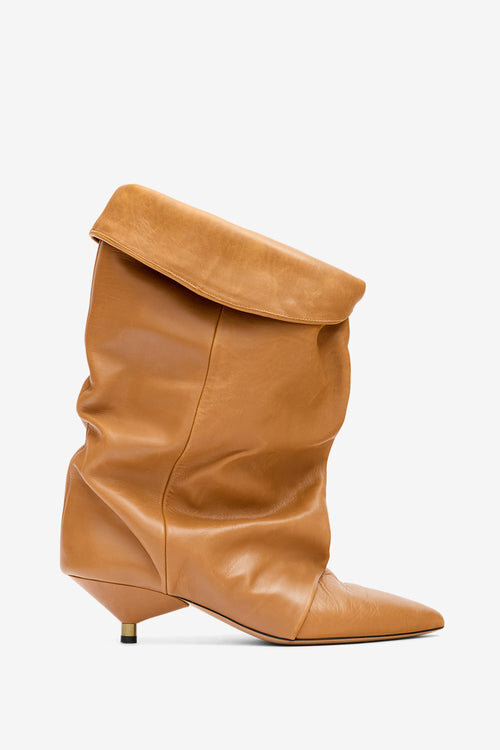 Edrik Draped Leather Boots Edrik Draped Leather Boots