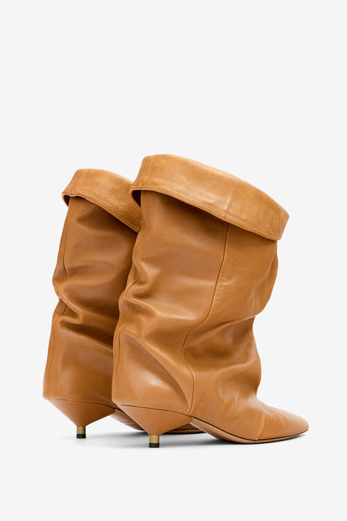 Edrik Draped Leather Boots Edrik Draped Leather Boots