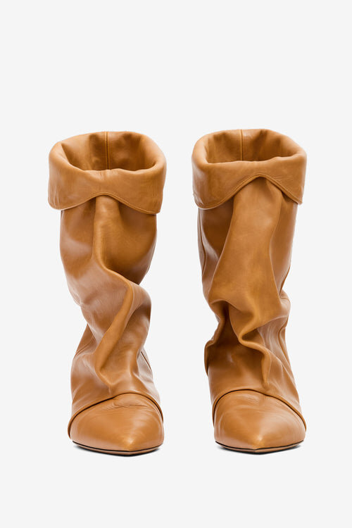 Edrik Draped Leather Boots Edrik Draped Leather Boots