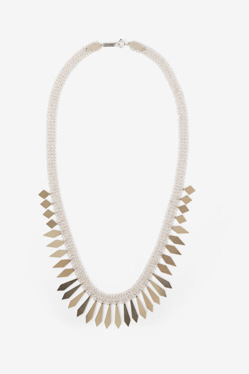 Edwin Silver-Finish Brass Chain Necklace Edwin Silver-Finish Brass Chain Necklace