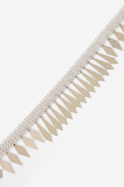 Edwin Silver-Finish Brass Chain Necklace Edwin Silver-Finish Brass Chain Necklace
