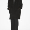 Efegozi Coat in Plain-Colored Cashmere and Wool