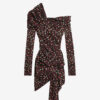 Elara Draped Printed Silk Dress Elara Draped Printed Silk Dress