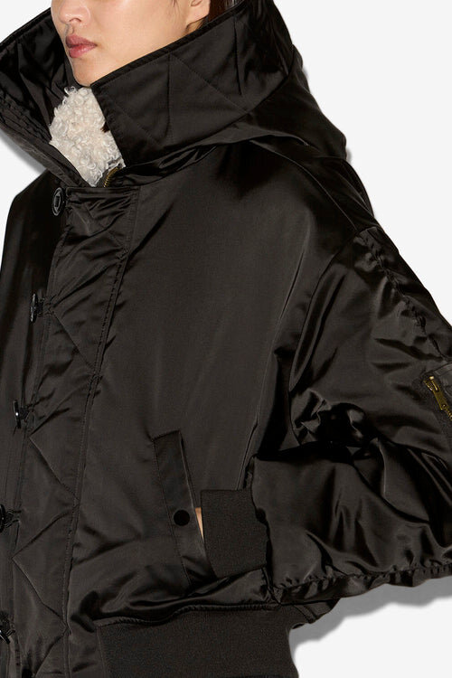 Elisa Short Quilted Satin Coat Elisa Short Quilted Satin Coat