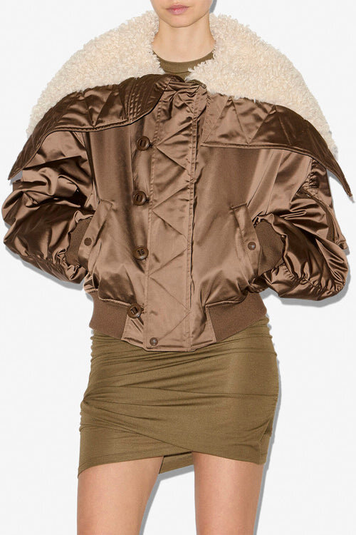 Elisa Short Quilted Satin Coat Elisa Short Quilted Satin Coat