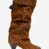 Elita Draped Suede Calfskin Leather Boots Elita Draped Suede Calfskin Leather Boots