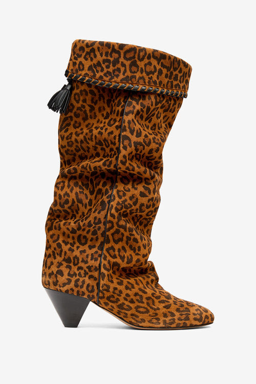 Elita Draped Suede Calfskin Leather Boots Elita Draped Suede Calfskin Leather Boots