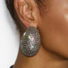 Enjoy Rhinestone Hoop Earrings
