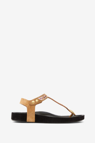 Enore Embroidered Leather Sandals