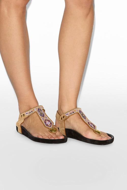 Enore Embroidered Leather Sandals Enore Embroidered Leather Sandals