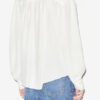 Estela Blouse in Plain-Colored Crepe with English Embroidery Estela Blouse in Plain-Colored Crepe with English Embroidery