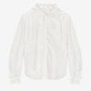 Estela Blouse in Plain-Colored Crepe with English Embroidery Estela Blouse in Plain-Colored Crepe with English Embroidery