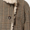 Fadia Short Prince-Of-Wales Check Virgin Wool Coat
