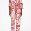 Fedora Cotton Voile Bandana Print Pants