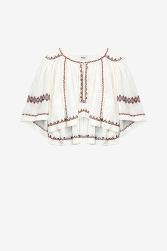 Felicity Embroidered Gauze Top