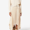 Felixa Long Pleated Flowing Crepe Skirt Felixa Long Pleated Flowing Crepe Skirt