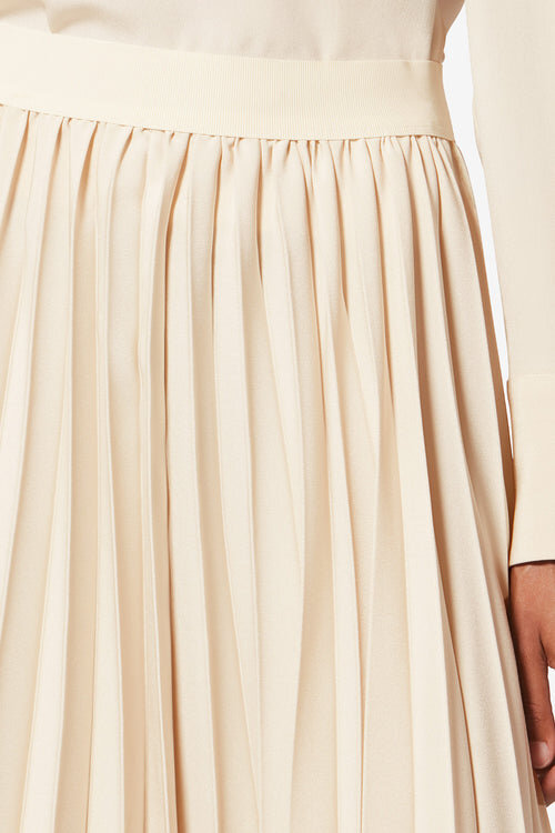 Felixa Long Pleated Flowing Crepe Skirt Felixa Long Pleated Flowing Crepe Skirt