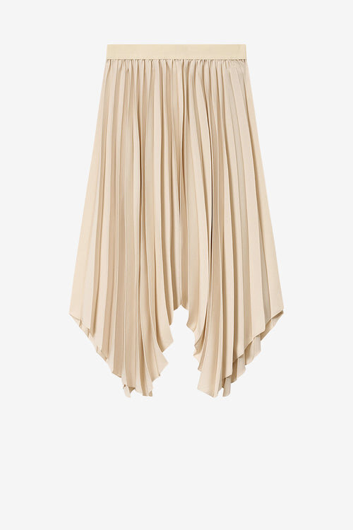 Felixa Long Pleated Flowing Crepe Skirt Felixa Long Pleated Flowing Crepe Skirt