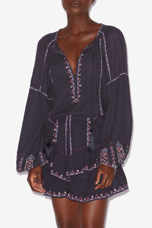 Fernanda Embroidered Gauze Top Fernanda Embroidered Gauze Top