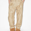 Fidji Straight-Leg Coated Linen Pants