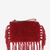 Flat Pouch Fringed Leather Clutch Bag