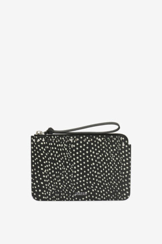 Flat Pouch Printed Leather Clutch Bag