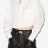 Fleora Short Plain-Colored Silk Blend Shirt Fleora Short Plain-Colored Silk Blend Shirt