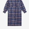 Fontizi Long Checkered Wool Blend Coat