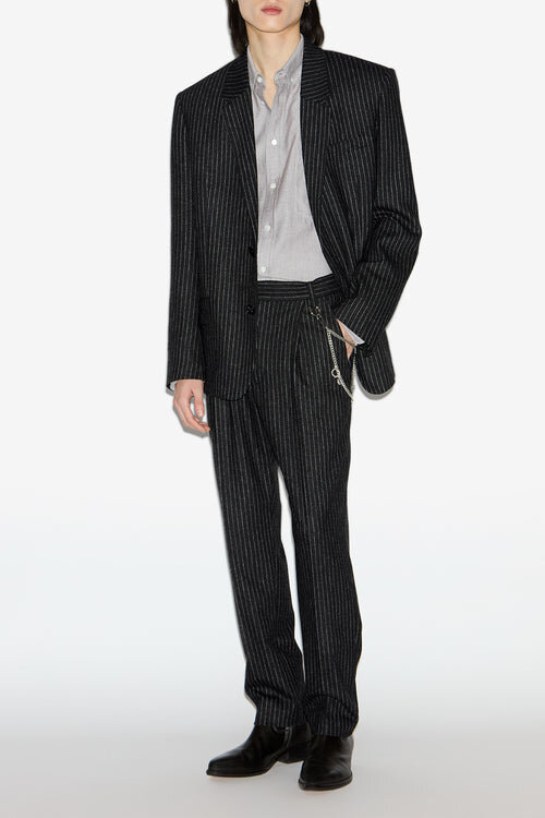 Freddie Striped Wool Suit Jacket Freddie Striped Wool Suit Jacket