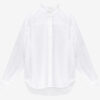 Frilled-Neck Cotton Shirt Frilled-Neck Cotton Shirt