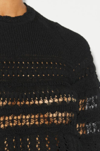 Frizy Crochet Knit Cropped Top