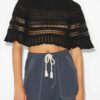 Frizy Crochet Knit Cropped Top Frizy Crochet Knit Cropped Top