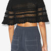 Frizy Crochet Knit Cropped Top Frizy Crochet Knit Cropped Top
