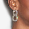 Funky Ring Rhinestone Earrings Funky Ring Rhinestone Earrings