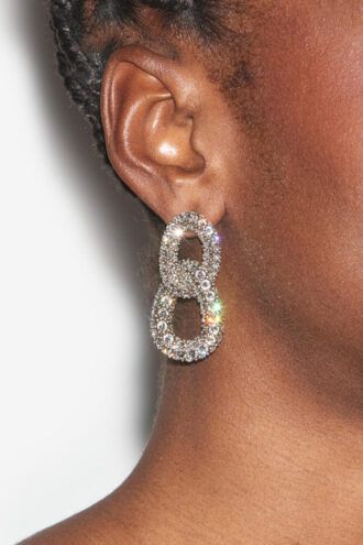 Funky Ring Rhinestone Earrings