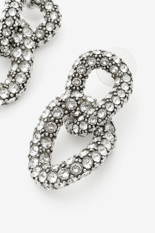 Funky Ring Rhinestone Earrings Funky Ring Rhinestone Earrings
