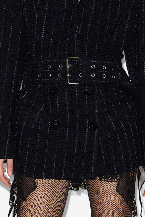 Fyma Short Belted Virgin Wool Jacket Fyma Short Belted Virgin Wool Jacket