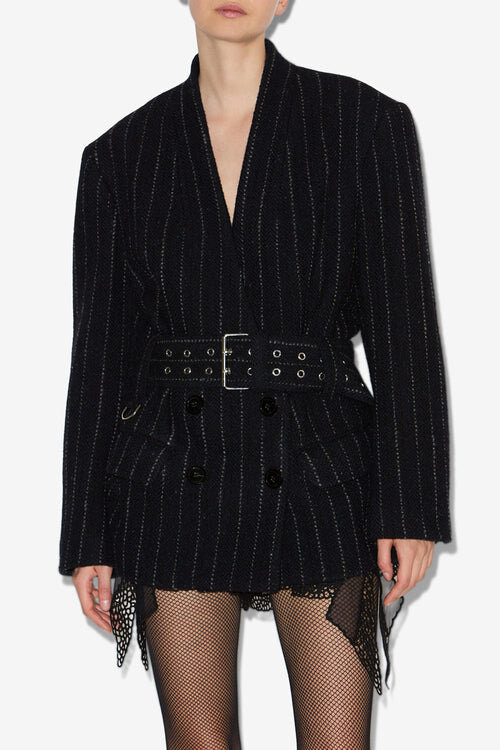 Fyma Short Belted Virgin Wool Jacket Fyma Short Belted Virgin Wool Jacket