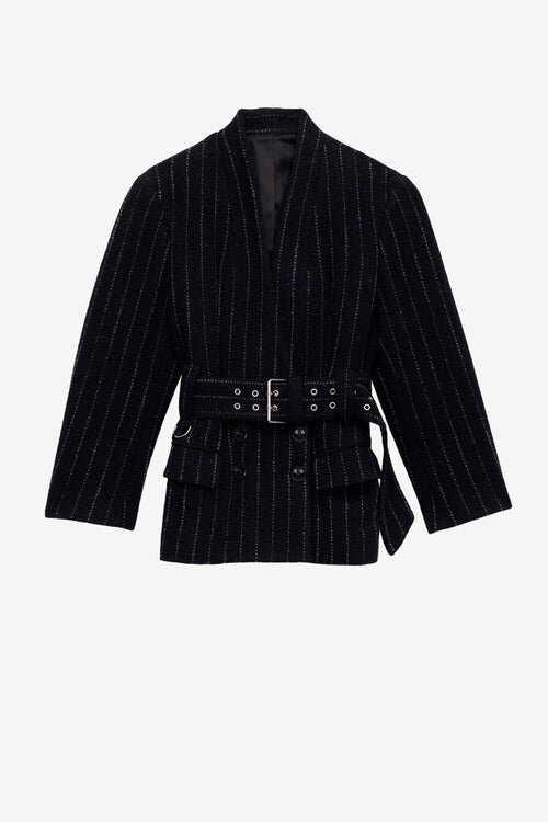 Fyma Short Belted Virgin Wool Jacket Fyma Short Belted Virgin Wool Jacket