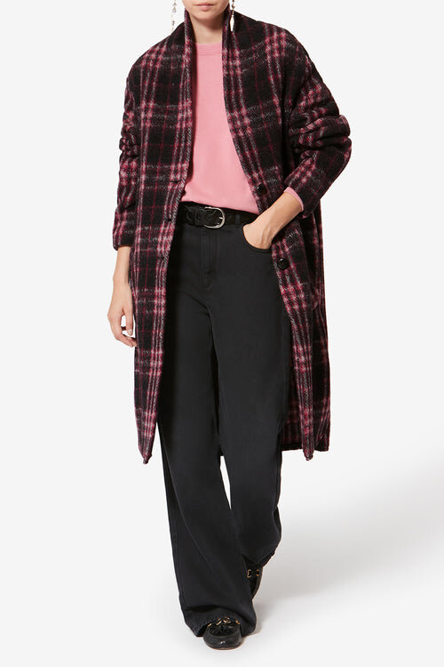 Gabriel Long Checkered Wool Coat Gabriel Long Checkered Wool Coat