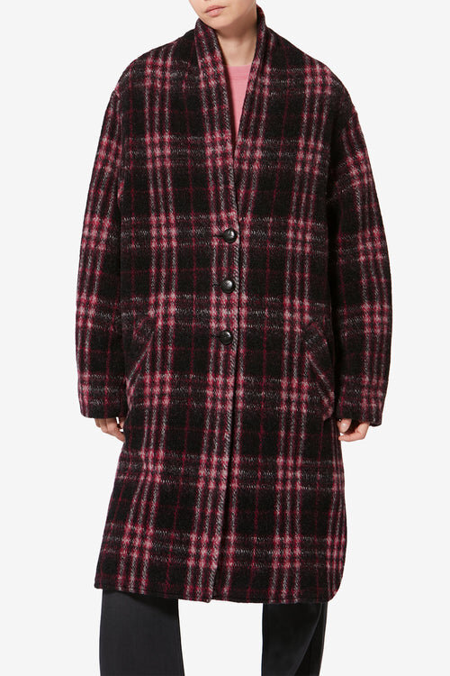 Gabriel Long Checkered Wool Coat Gabriel Long Checkered Wool Coat