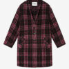 Gabriel Long Checkered Wool Coat Gabriel Long Checkered Wool Coat